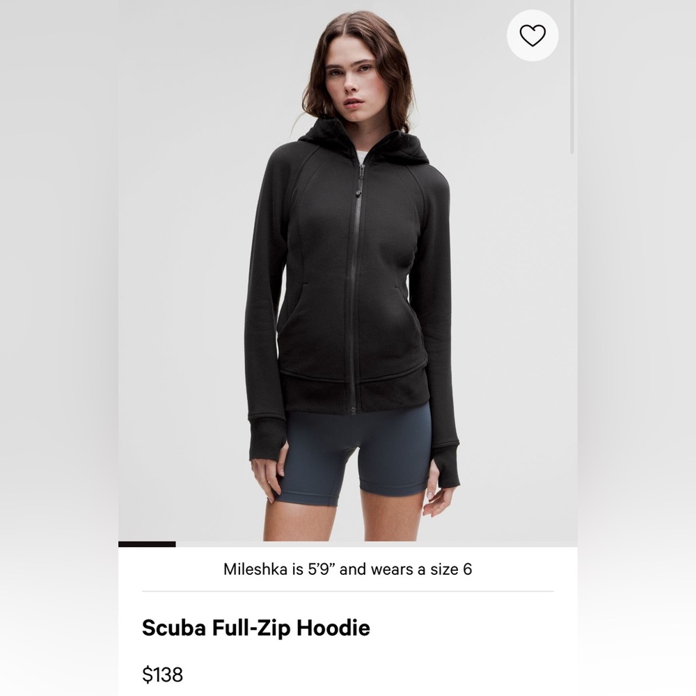 Lululemon Scuba Full-Zip Hoodie Size 6 Garnet